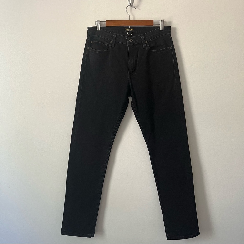 Flint And Tinder Straight Tapered Black Jeans 31 X 32